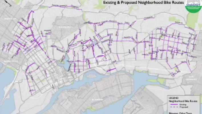 Oakland's planned open streets network.