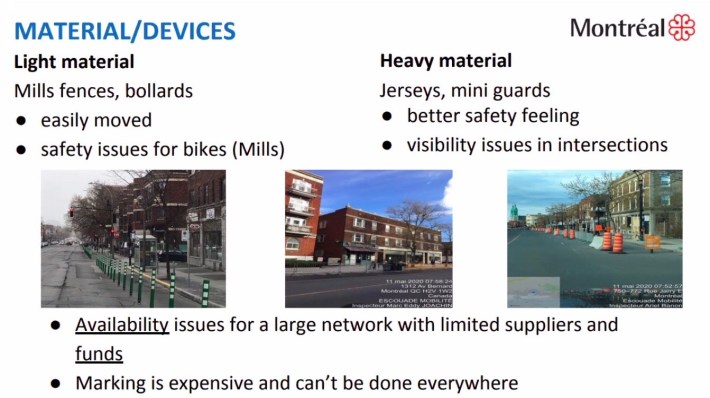 How Montreal is creating emergency bikeways. Image: City of Montreal