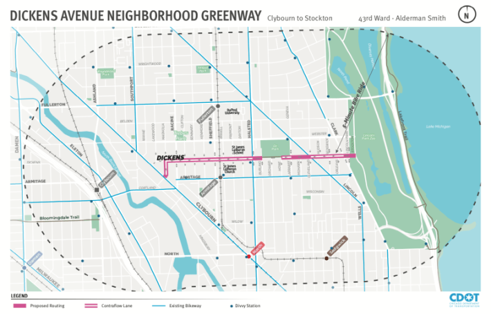 The Dickens Greenway proposal. Image: CDOT