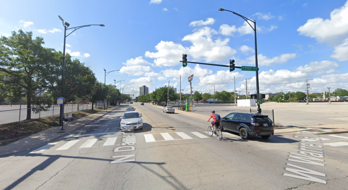 The intersection of Warren and Washington, looking south. Image: Google Street View