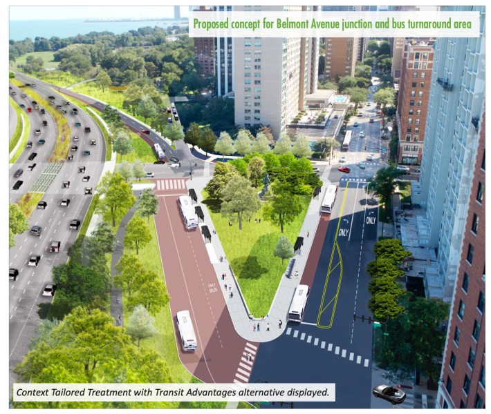 Rendering of a possible Belmont junction layout.