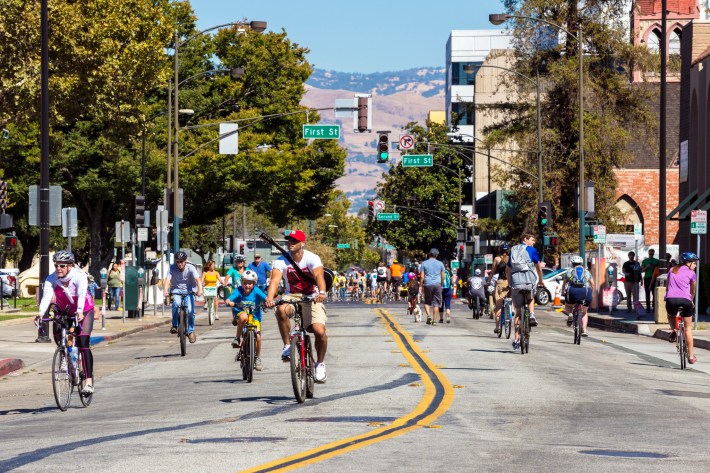 San Jose's Viva Calle SJ ciclovia. Photo: