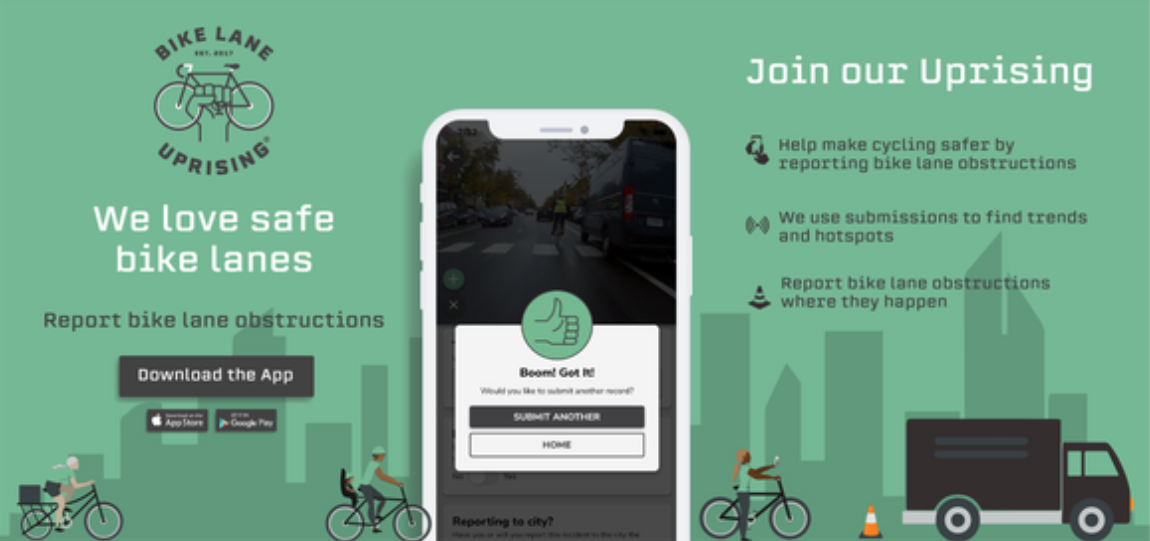 The new Bike Lane Uprising app makes it easier than ever to report
