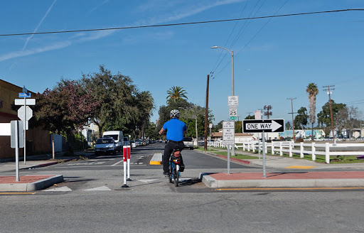 A traffic diverter in Long Beach, California. Photo: City of Long Beach
