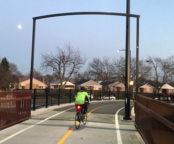 The bridge, looking east. Photo: John Greenfield