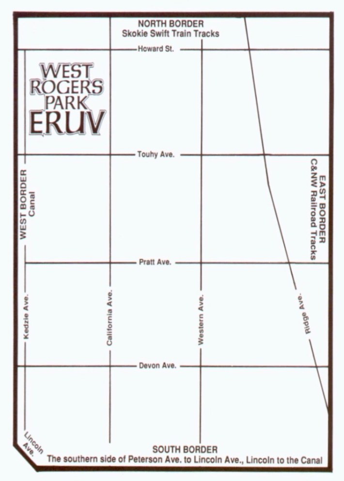 Map of the West Rogers Park Eruv. Image: West Rogers Park Eruv Committee