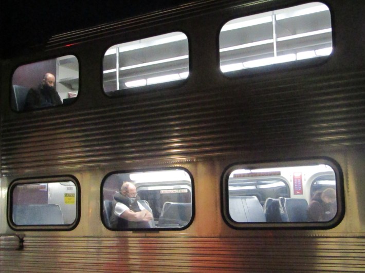 Passengers on a Union Pacific North train. Photo: Igor Studenkov