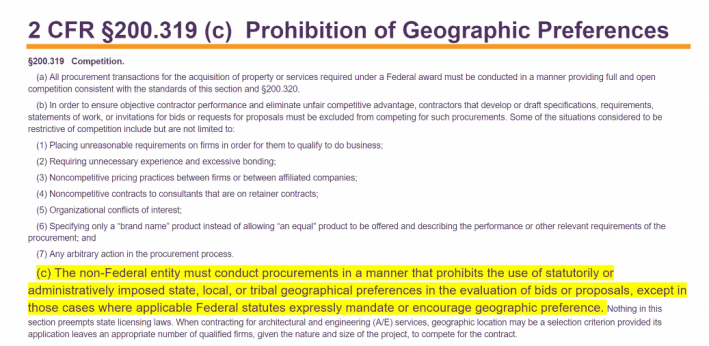 The federal hiring provision.