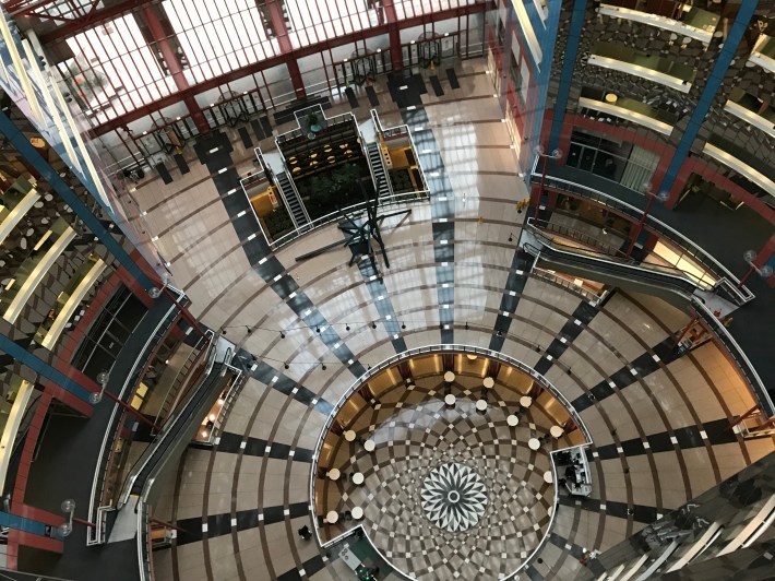 View from an upper floor of the Thompson Center. Photo: John Greenfield