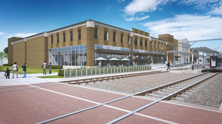 Rendering of the new station house.
