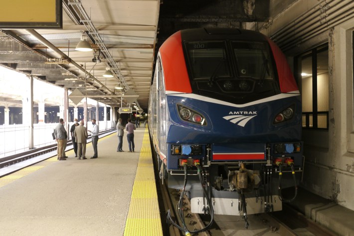 The first Amtrak ALC-42, manufactured by Siemens