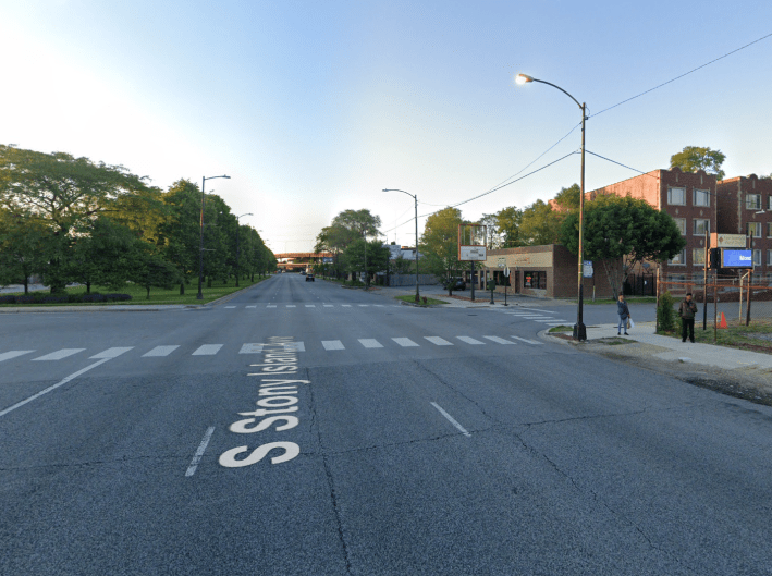 Looking north on the 8200 block of South Stony Island Avenue. Image: Google Maps