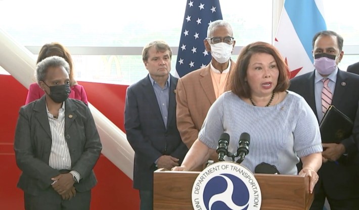 Duckworth discusses the importance of ADA-accessible transit.