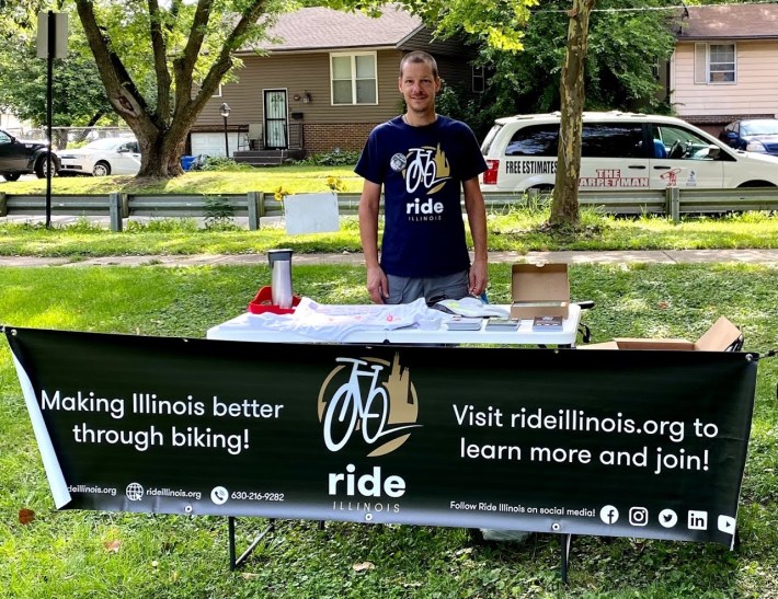 Dave Simmons from the statewide bike advocacy group Ride Illinois.