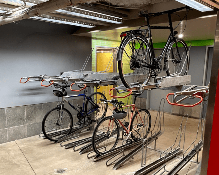 More bike parking in the sub-basement. Photo: Hub 312