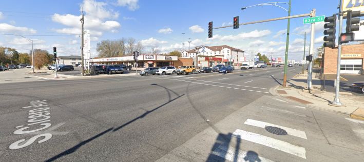 83rd and Cicero, looking northwest. Image: Google Maps
