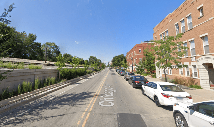 Chicago Avenue north of South Boulevard. Image: Google Maps