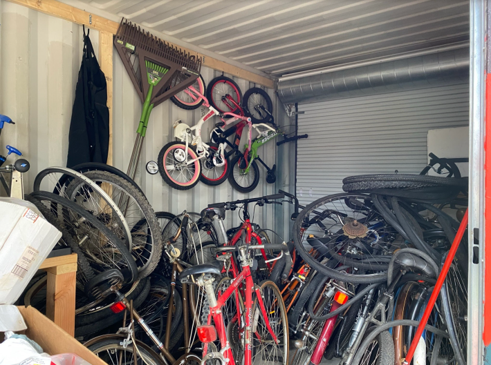 More bikes in the shipping container. Photo: Amber Drea