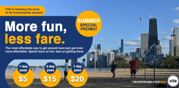 CTA promotional fares for Summer 2021.