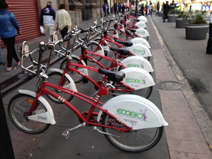 Ecobic cycles in Mexico City in 2016. Photo: John Greenfield