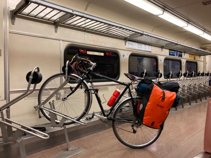 Taking a bike on the South Shore Line train to the dunes. Photo: John Greenfield