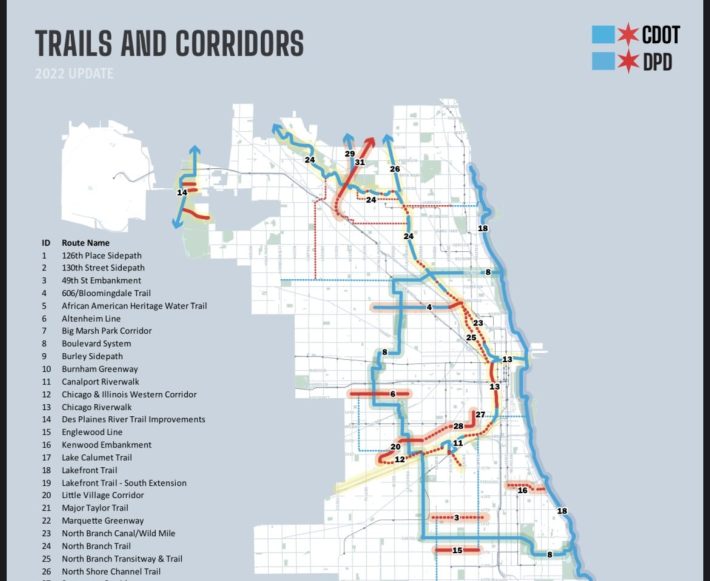 An overview of the planned locations for the announced tentative trails