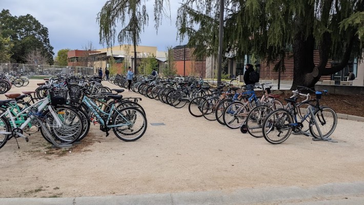 Bike parking at UC Davis.