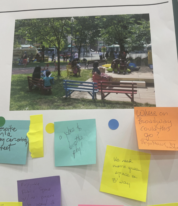 Suggestions on one of the visioning boards. Photo: Courtney Cobbs