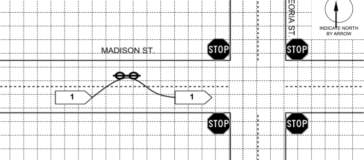 Diagram of the crash from the police report.