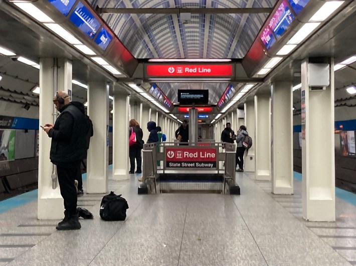 The Jackson Blue Line platform. Photo: John Greenfield