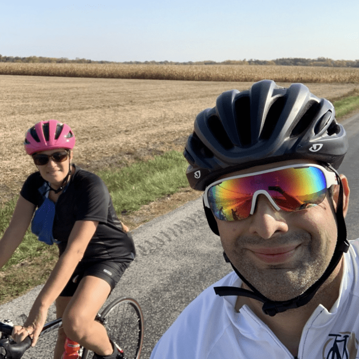Ramon Escapa and his wife Michelle. Photo courtesy of Ride Illinois.