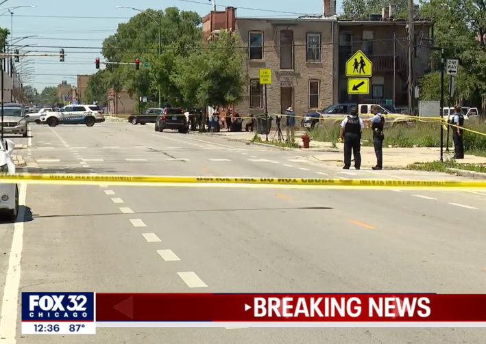 There are dashed "advisory" bike lanes on this stretch of 16th Street. Image: FOX Chicago