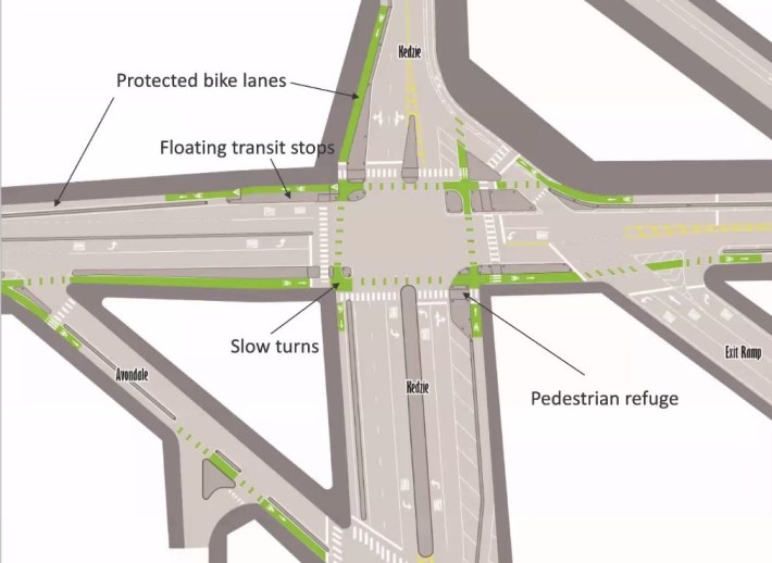 Plan for Belmont and Kedzie as presented by CDOT on June 30