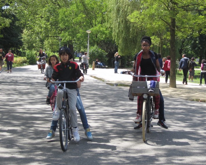 Kids riding bikes in Amsterdam's Vondelpark. Photo: John Greenfield