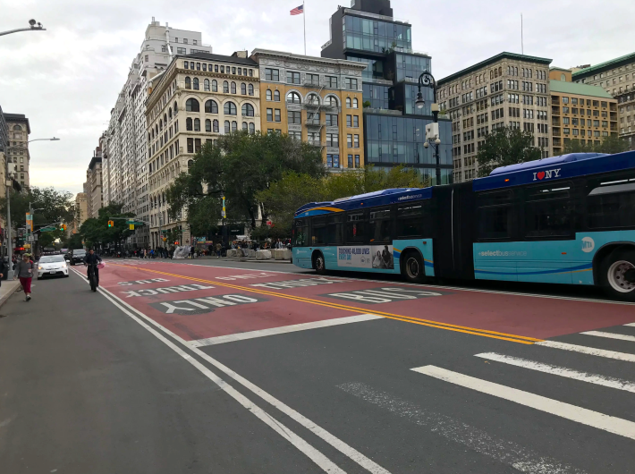 NYC's wildly successful 14th Street busway. Photo: Dave Colon