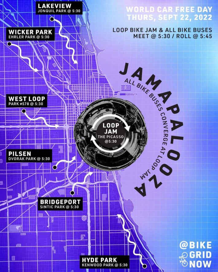 Flyer for the Jamapalooza organized by Chicago, Bike Grid NowCourtesy: Chicago, Bike Grid Now