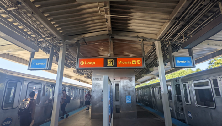 Estación 35th/Archer Orange Line, agosto de 2022. Foto: Ruth Rosas