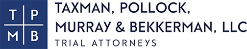logo for TAXMAN, POLLOCK, MURRAY & BEKKERMAN, LLC, TRIAL ATTORNEYS
