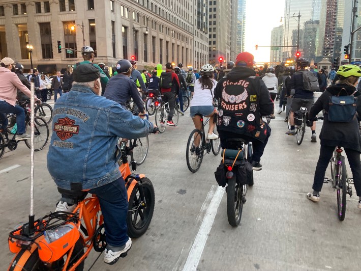 Heading west on Wacker Drive. Photo: John Greenfield