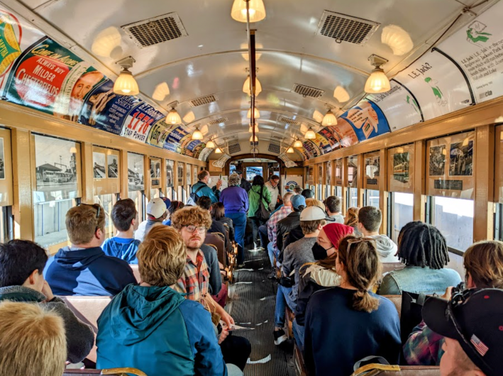 The interior of a 4000-series train. Photo: Eric Allix Rogers