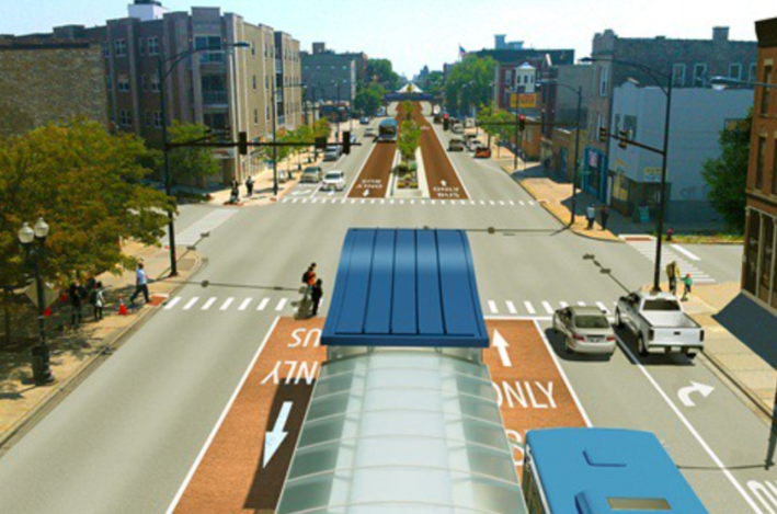 CTA rendering of Ashland BRT.