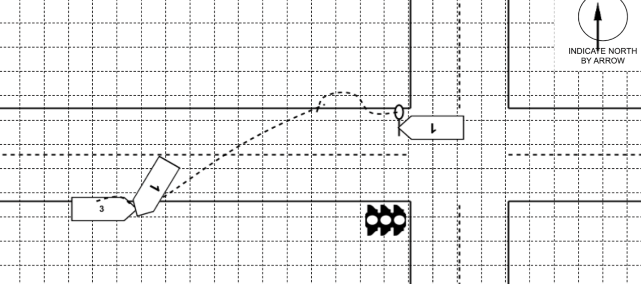 Diagram of the crash from the police report.