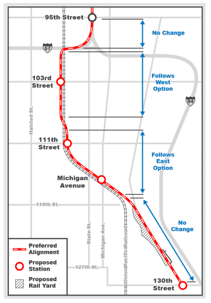The Red Line extension route. Image: CTA