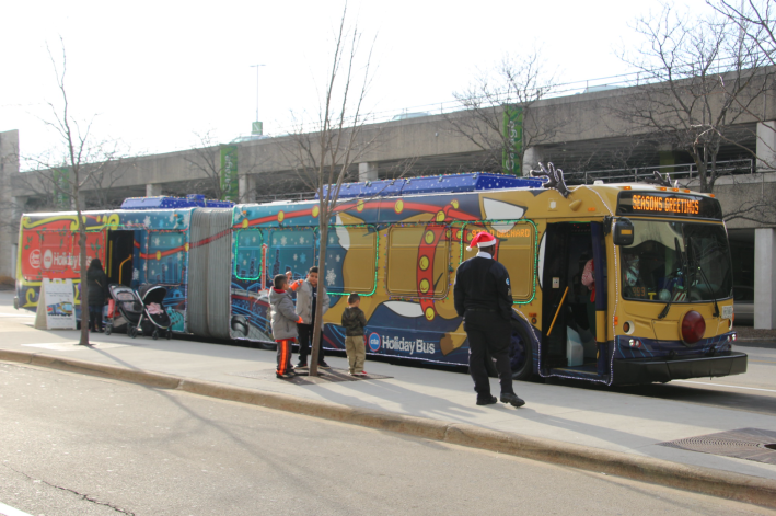 The CTA Holiday Bus in 2017. Photo: Jeff Zoline