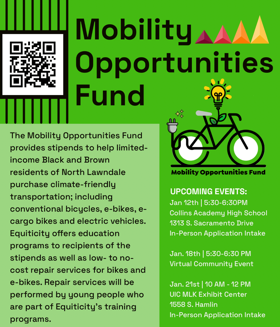 Flyer for the Mobility Opportunities Fund.