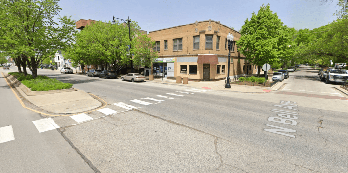 Irving Park/Bell, looking northwest. Image: Google Maps