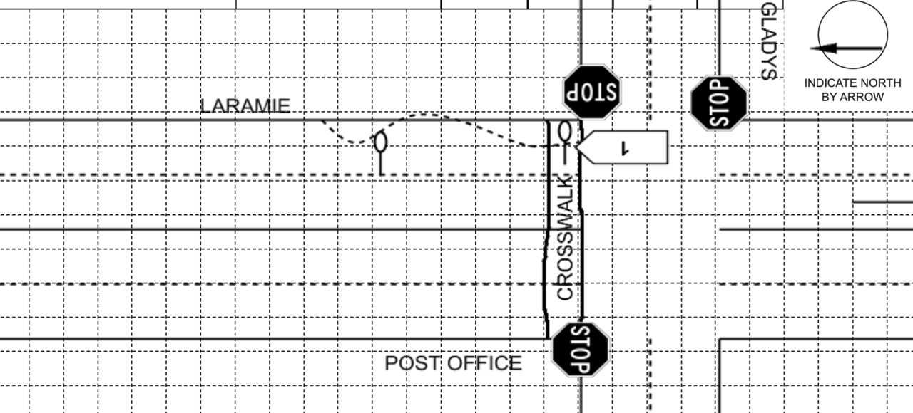 Diagram of the collision from the crash report.