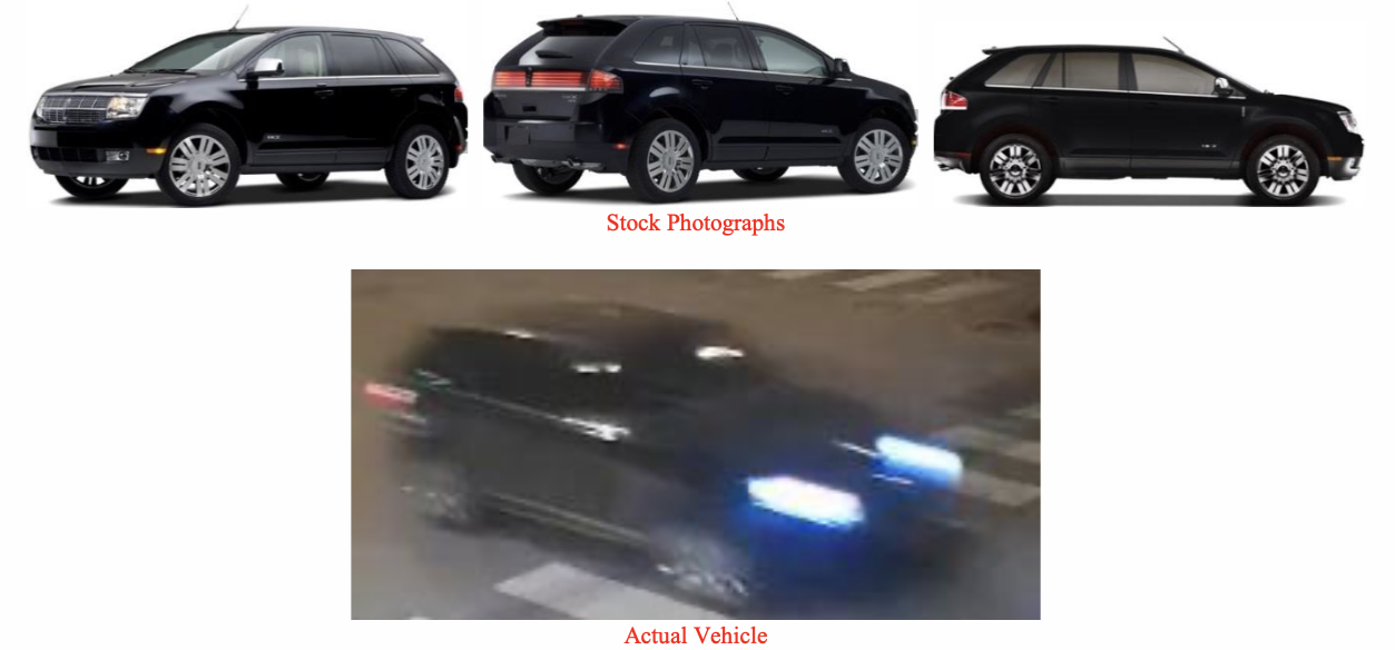 Images of the SUV provided by police.