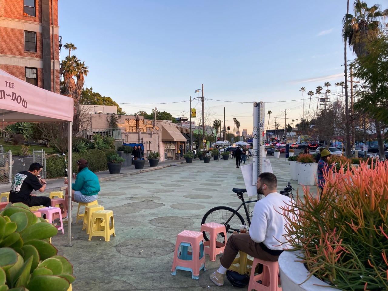 pedestrianized Griffith Park Boulevard in Silver Lake. Photo: John Greenfield
