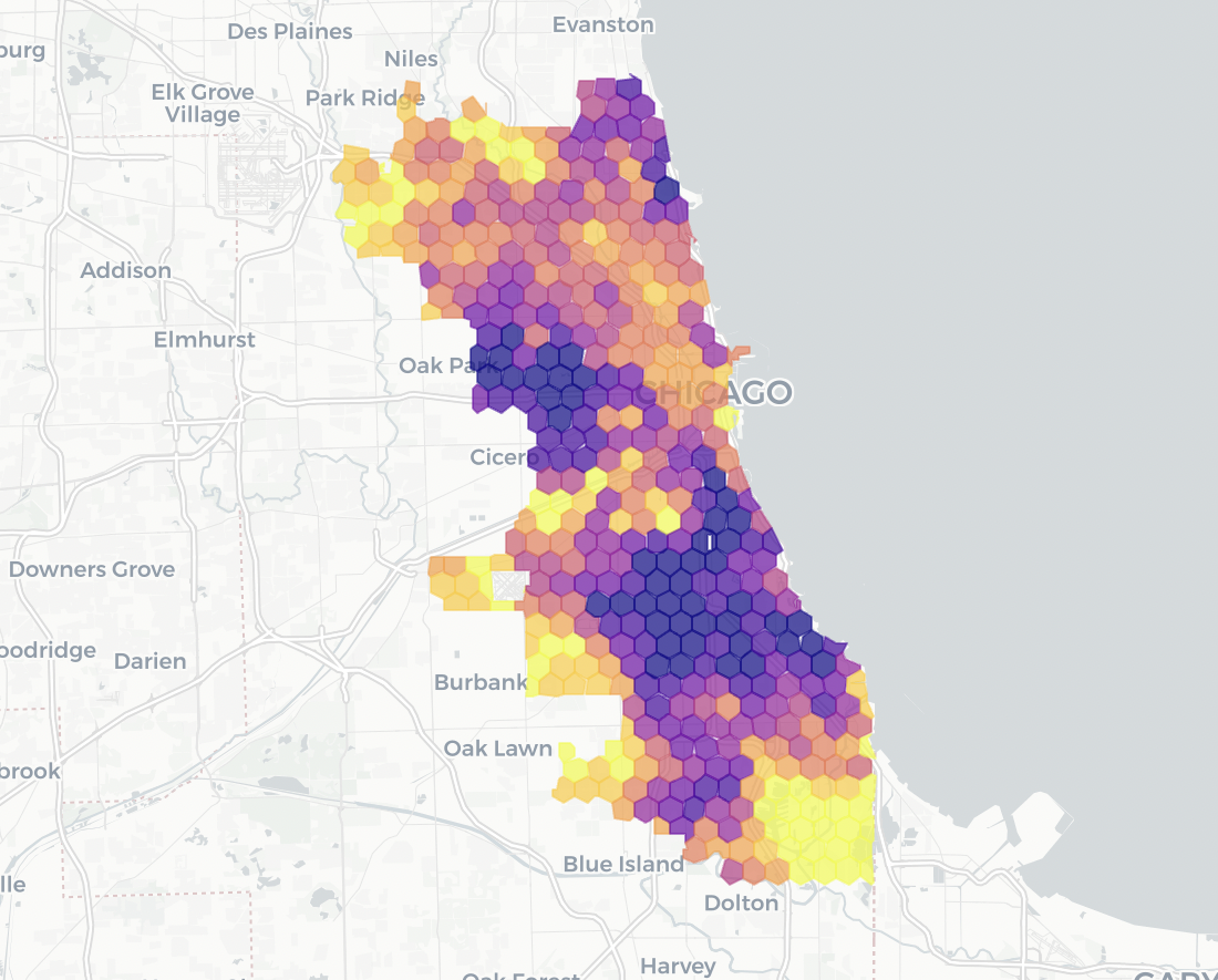 Screenshot of the interactive tool. Image: Access Living and Better Streets Chicago